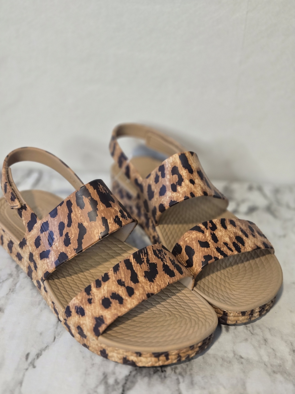 REEF Women's Water Vista Slide - Leopard Print - Picture 2 of 4